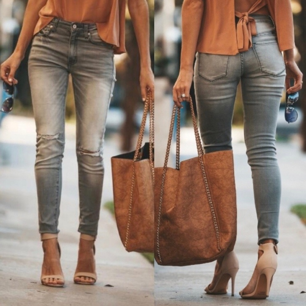Gray Vintage Wash Jeans